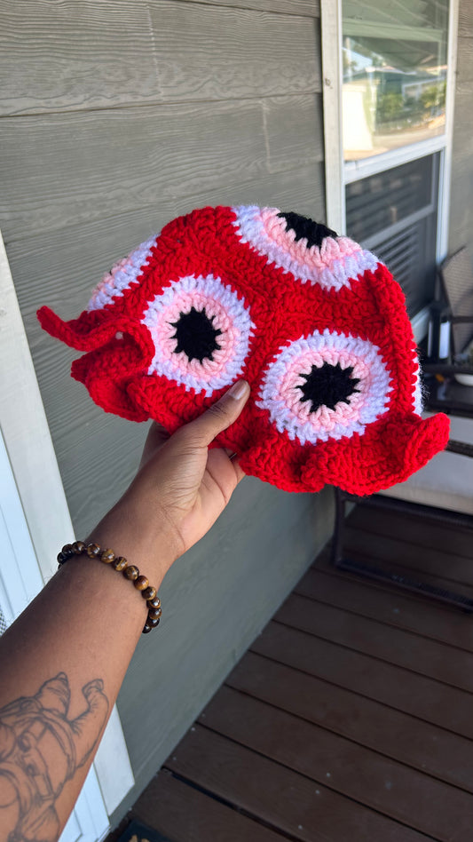 Red Evil Eye Bucket Hat (OSFM)